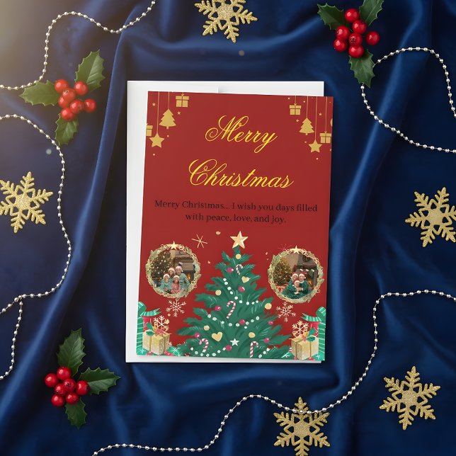 Red Family Christmas Greeting Card (Creator Uploaded)