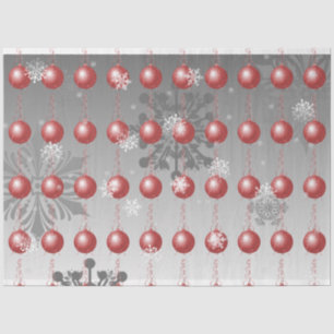 Red Fancy Christmas Ornament Tissue Paper