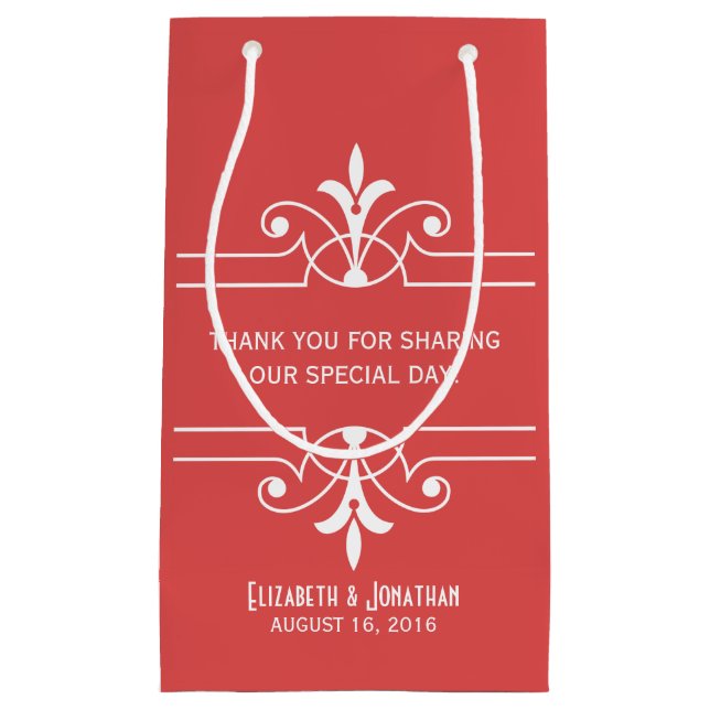 Red Fancy Ornamental Gift Bag (Front)