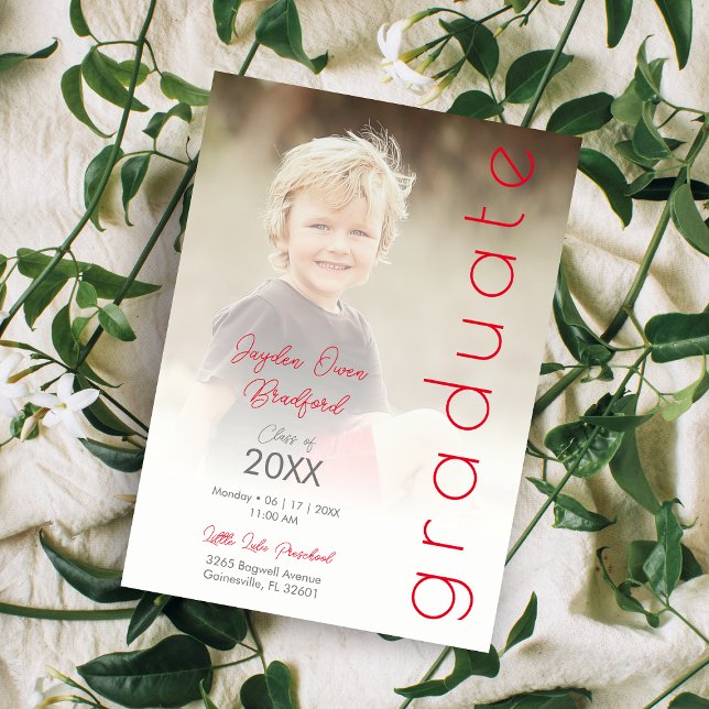 Red Fancy Vellum Overlay Effect Photo Invitation (Creator Uploaded)