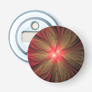 Red fansy fractal flower  bottle opener