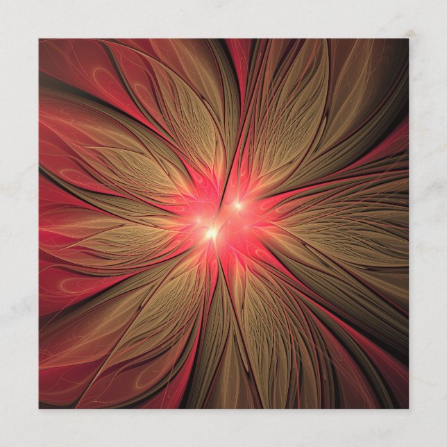 Red fansy fractal flower  menu (Front)