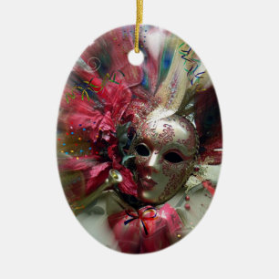 Red Fantasy Angel Ceramic Ornament