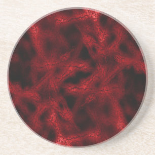Red fantasy pattern coaster