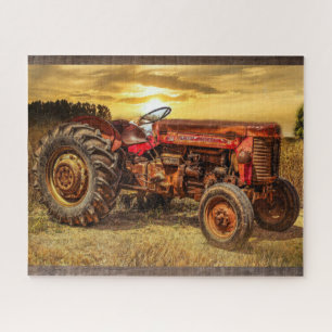 Red Farm Tractor Jigsaw Puzzle