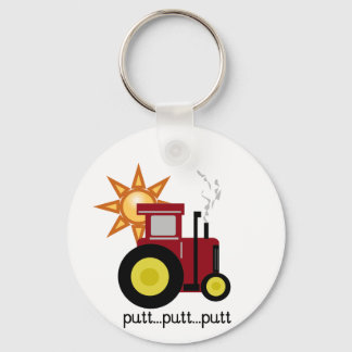 Red Farm Tractor T-shirts and Gifts Keychain