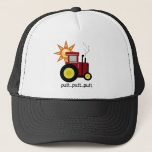 Red Farm Tractor Trucker Hat