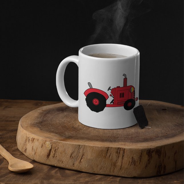 Red Farm Tractor Vehicle Coffee Mug (Creator Uploaded)