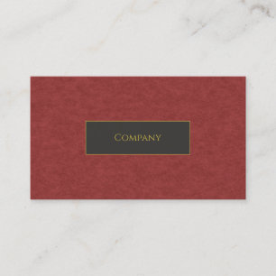 Red Faux Business Card