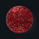 Red Faux Glitter 2 Inch Round Button<br><div class="desc">Glamourous large red faux glitter.
PLEASE NOTE:  These are flat printed graphics - no raised parts.</div>