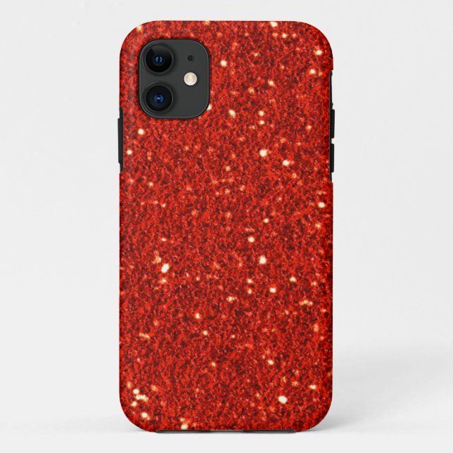 Red Faux Glitter Case-Mate iPhone 5 Case (Back)