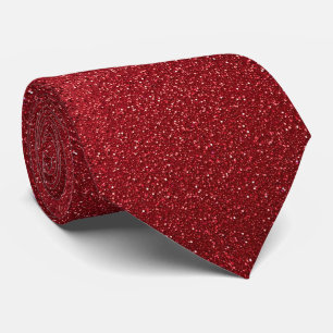 Red Faux Glitter + Silk Luxury Gentleman's Tie