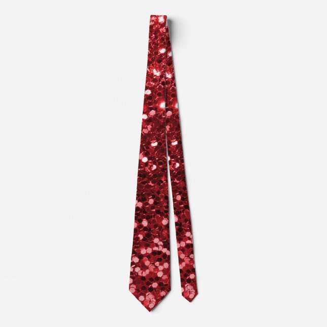 Red Faux Glitter Tie (Front)