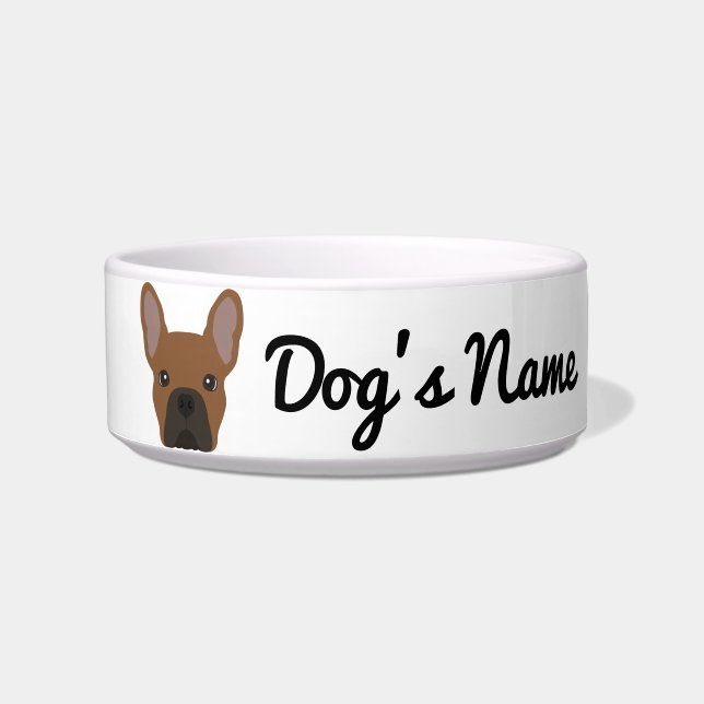 Red Fawn French Bulldog Bowl (Front)