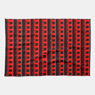 Red Fence Kitchen Towel