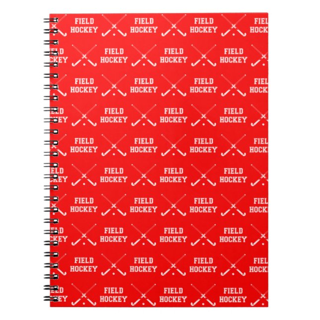 Red Field Hockey Notebook (Front)