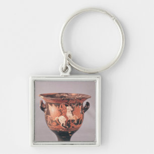 Red-figure krater depicting amazons and griffins keychain