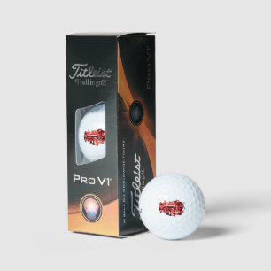 Red Fire Engine Oil Paint, Golf Balls