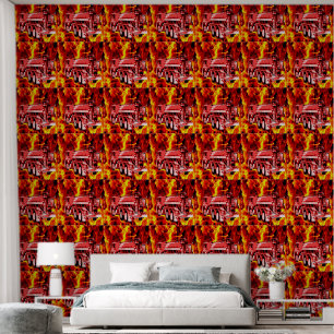 Red Fire Engine Oil Paint, Wallpaper