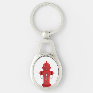 Red Fire Hydrant Keychain