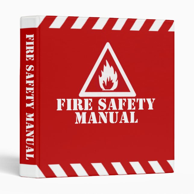 Red Fire Safety Manual Binder (Front/Spine)