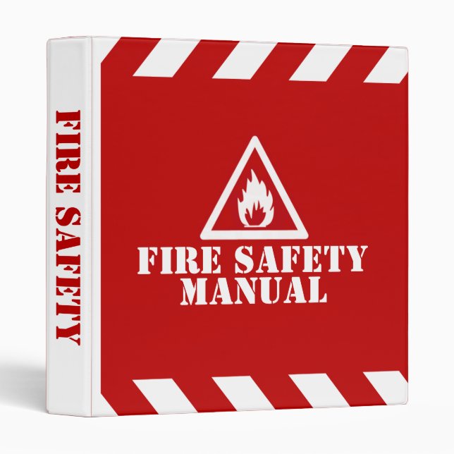 Red Fire Safety Manual Binder (Front/Spine)