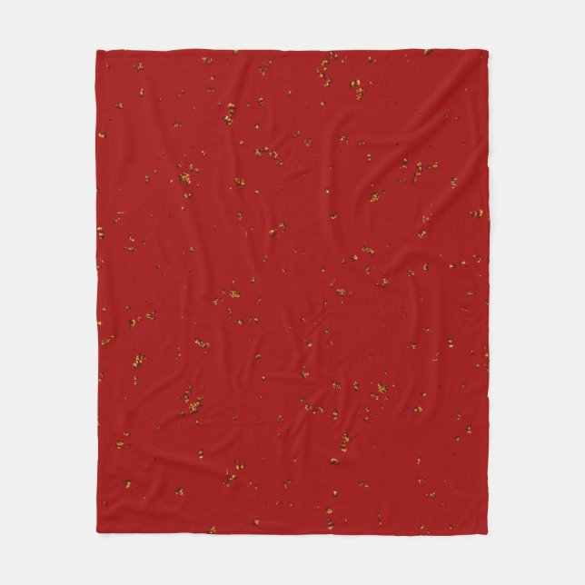 Red Fire Sparks Overlay Your Photo Fleece Blanket (Front)