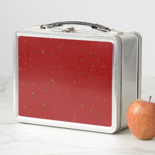 Red Fire Sparks Overlay Your Photo Metal Lunch Box