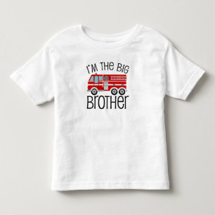 Red Fire Truck Big Brother Toddler T-shirt