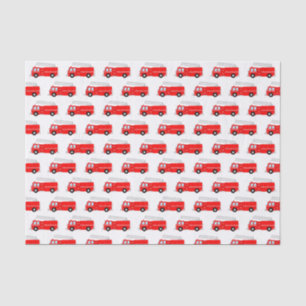 Red Fire Truck Pattern Tissue Paper