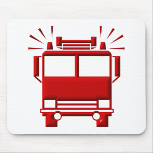 Red Firetruck Mouse Pad
