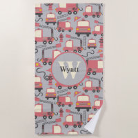 Red Firetrucks Firefighter Kids Personalized