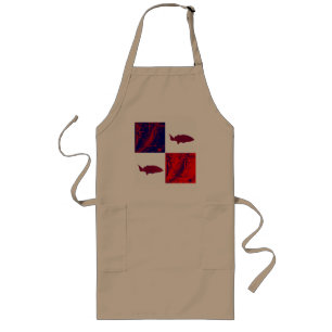 Red Fish! Long Apron