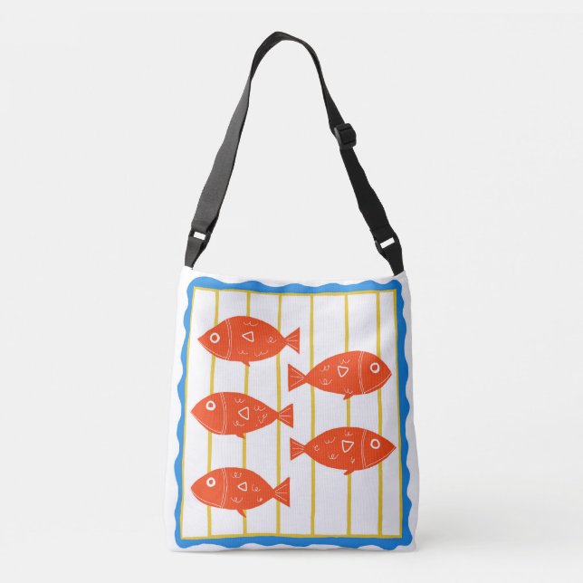 Red Fish Nautical Tote (Back)