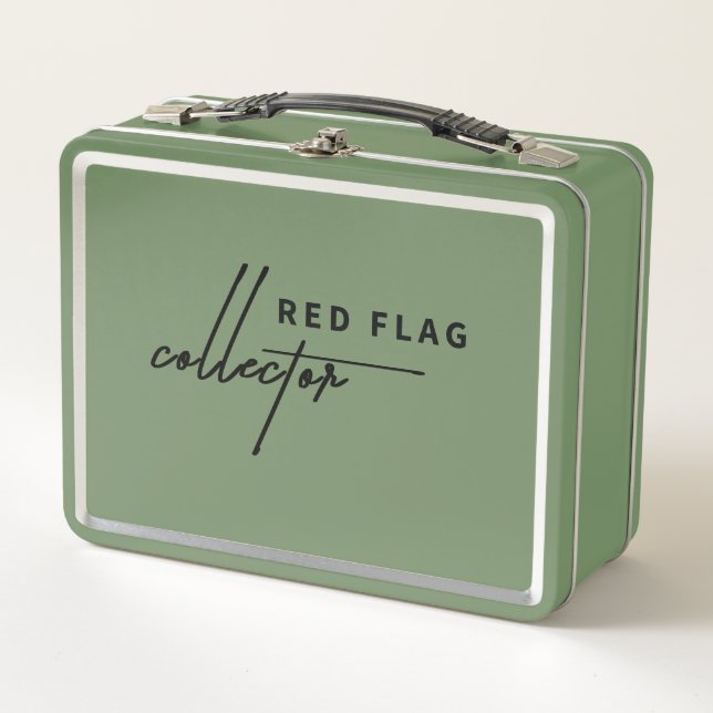 “Red Flag Collector” Lunch Box (Front)