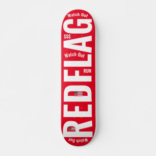 RED FLAG !!!  JMT JAMAICA 7 3/4" Skateboard Deck