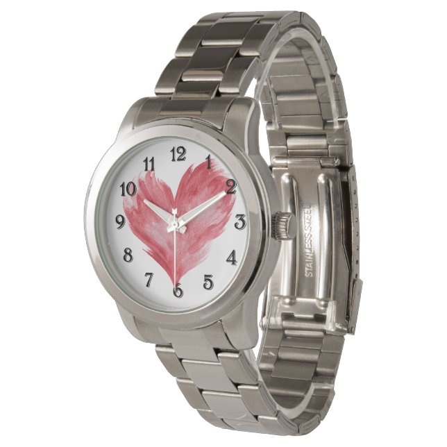 Red Flame Heart Watch (Angled)