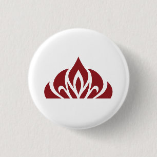 red flame logo on button