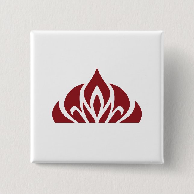 red flame logo on button (Front)
