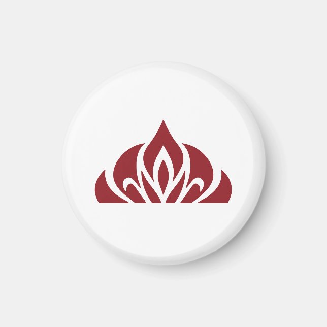 red flame logo on magnet (Front)