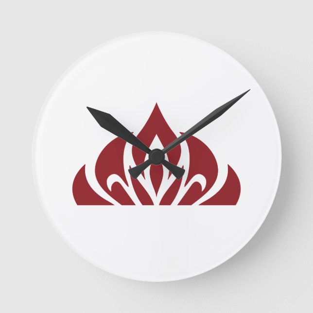 red flame logo on wall clock (Front)
