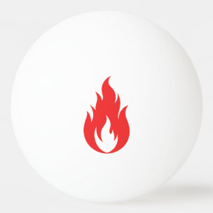 Red flame ping pong ball