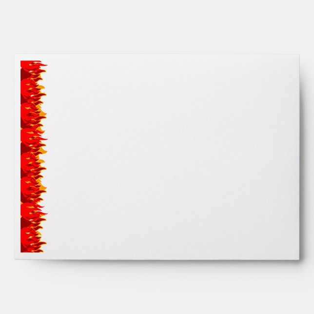 Red Flames Envelope Template (Front)