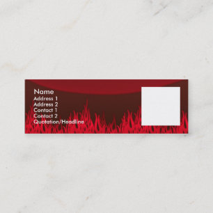 Red Flames Mini Business Card