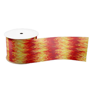 Red Flames Pattern – Hot Rod Satin Ribbon