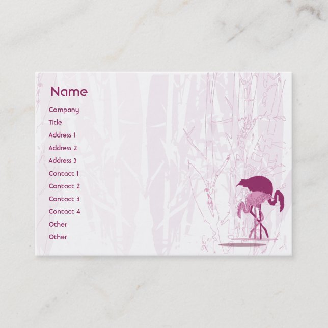 Red Flamingo - Chubby Business Card (Front)