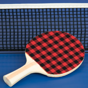 Red Flannel Buffalo Check Pattern Ping Pong Paddle