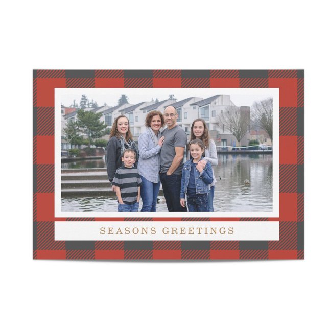 Red Flannel Carte photo de vacances (Créateur téléchargé)