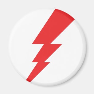 Red Flash Lightning Bolt Magnet
