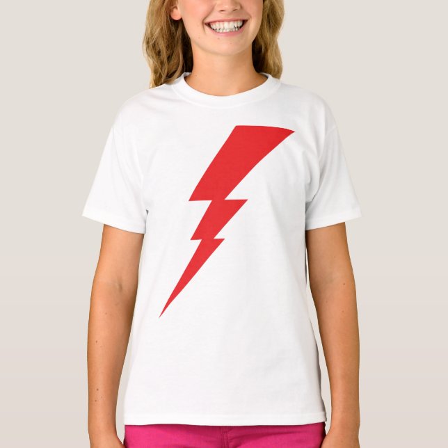 Red Flash Lightning Bolt T-Shirt (Front)
